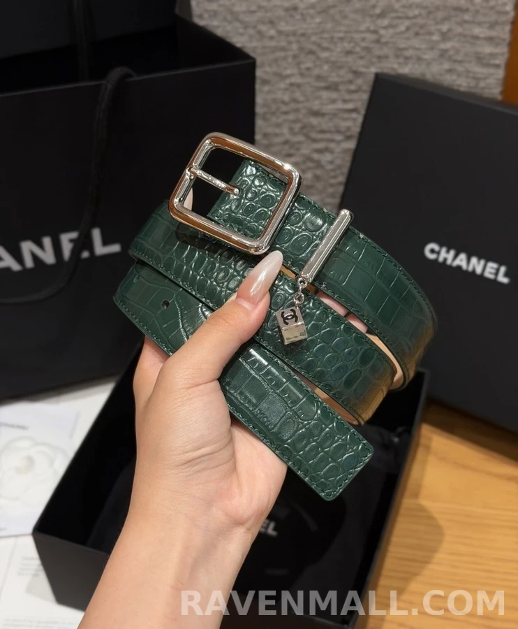 샤넬 샤넬 크로커다일 엠보 벨트 상세 이미지