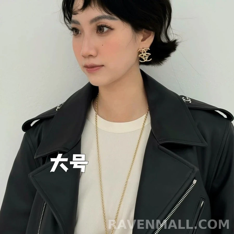샤넬 샤넬 로고 인터로킹 이어링 상세 이미지