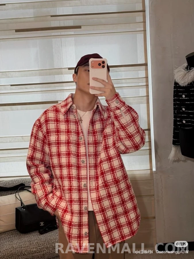 샤넬 샤넬 체크 울 셔츠 상세 이미지