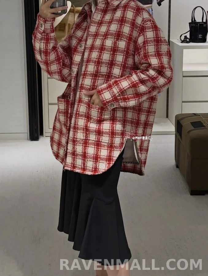 샤넬 샤넬 체크 울 셔츠 상세 이미지