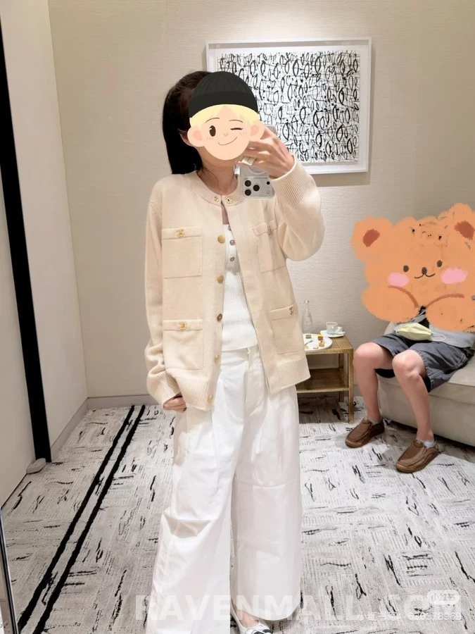 샤넬 샤넬 버튼 포켓 니트 가디건 상세 이미지
