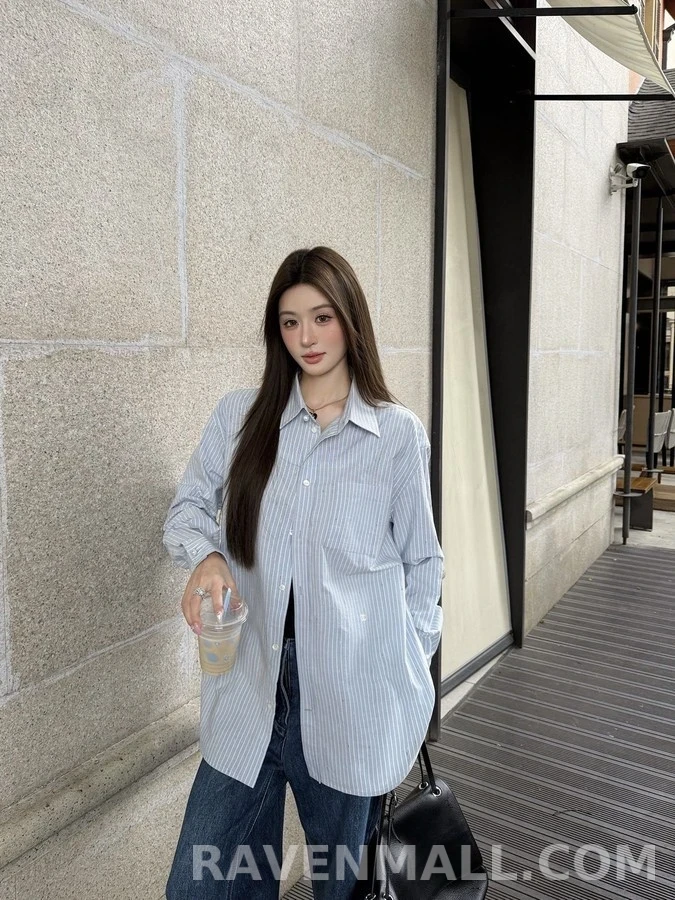 샤넬 샤넬 별점 스트라이프 더블C 자수 셔츠 상세 이미지