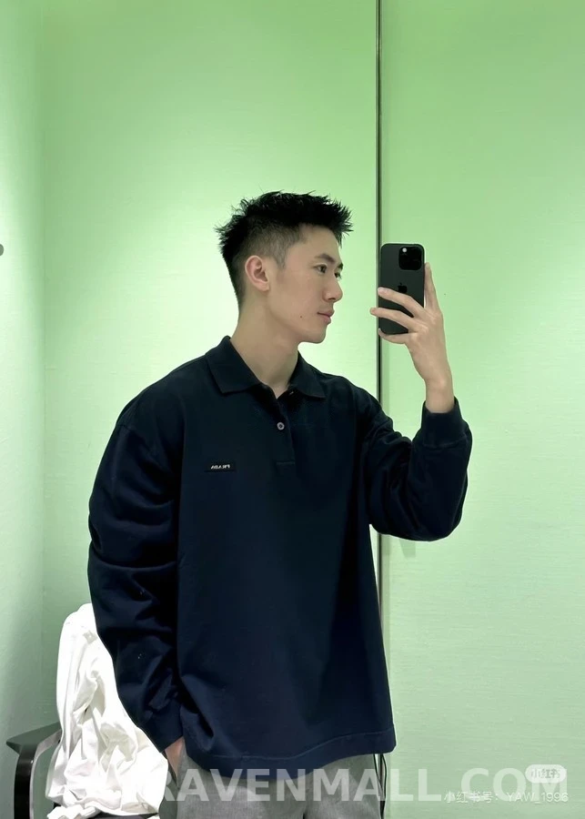 프라다 프라다 긴팔 폴로 티셔츠 상세 이미지