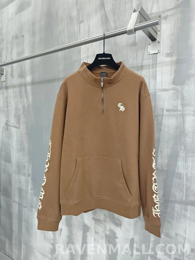크롬하츠 크롬하츠 레터링 자수 하프집업 맨투맨 상세 이미지