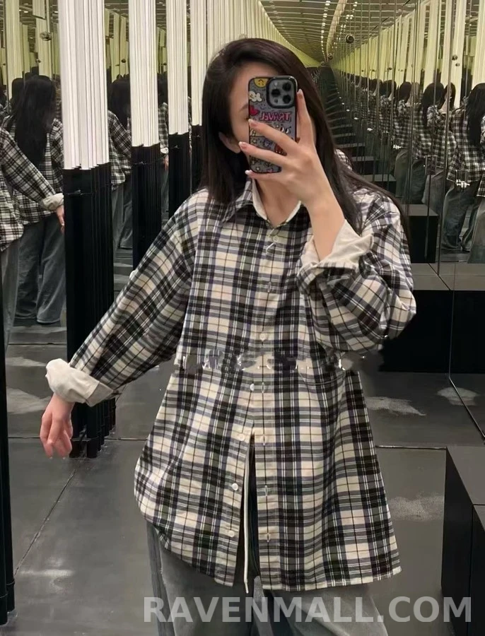 메종 마르지엘라 메종마르지엘라 그리드 체크 리버서블 셔츠 상세 이미지