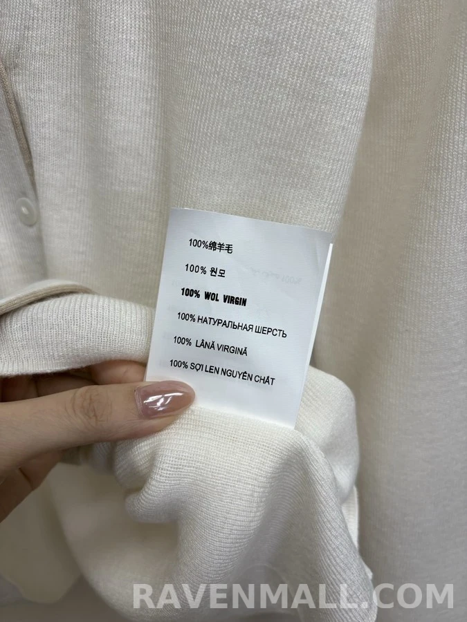 미우미우 미우미우 V넥 배색 니트 가디건 상세 이미지
