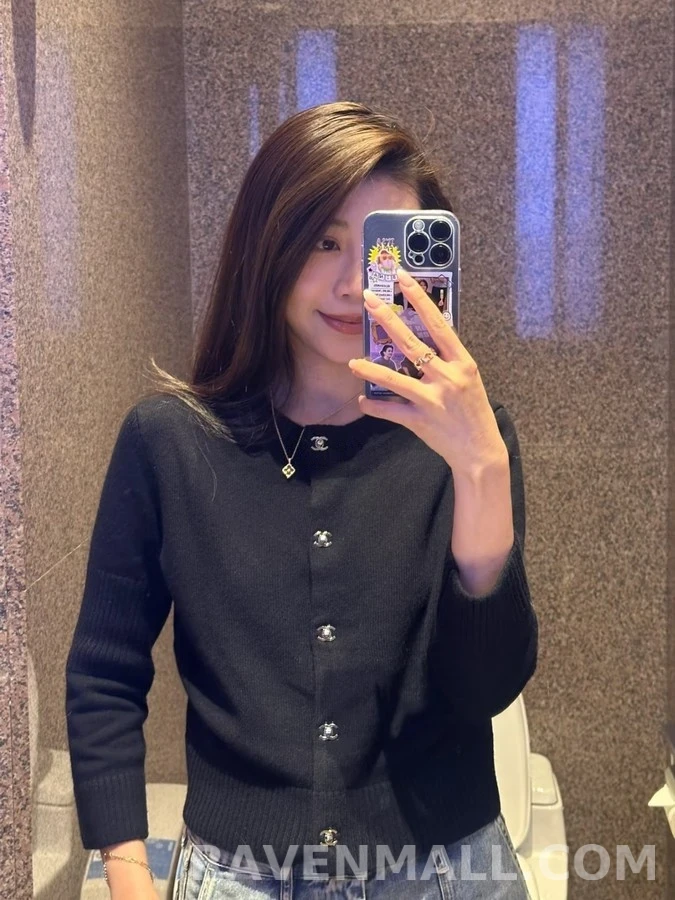 샤넬 샤넬 더블 C 로고 니트 가디건 상세 이미지