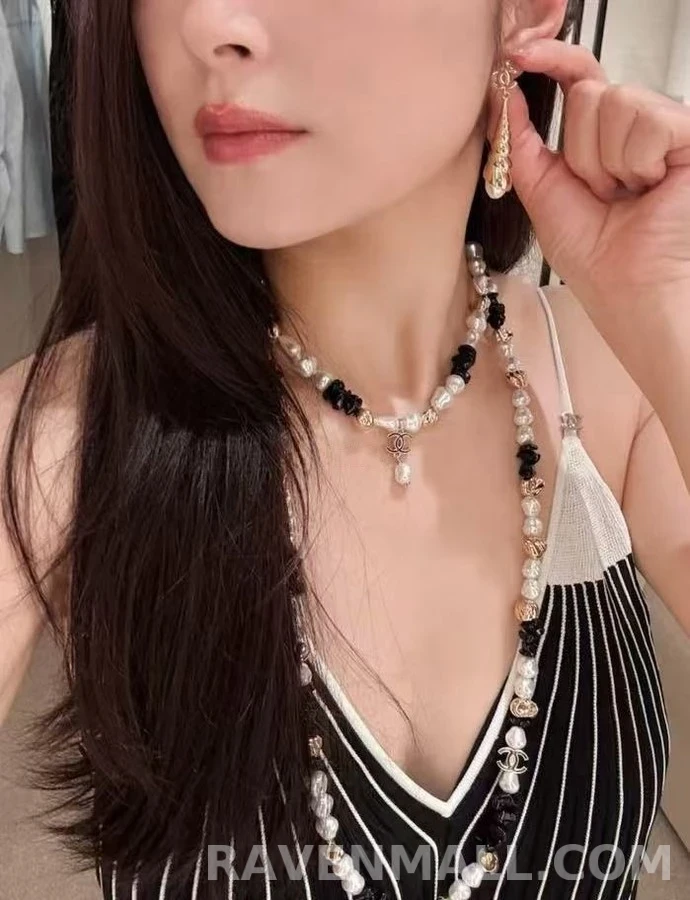 샤넬 샤넬 더블C 바록크 진주 스톤 목걸이 상세 이미지