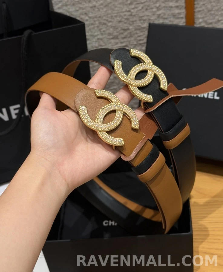 샤넬 샤넬 로고 펄 벨트 상세 이미지