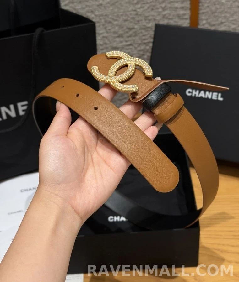 샤넬 샤넬 로고 펄 벨트 상세 이미지