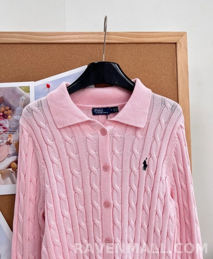 폴로 랄프 로렌 폴로 랄프 로렌 폴로넥 케이블 니트 가디건 상세 이미지