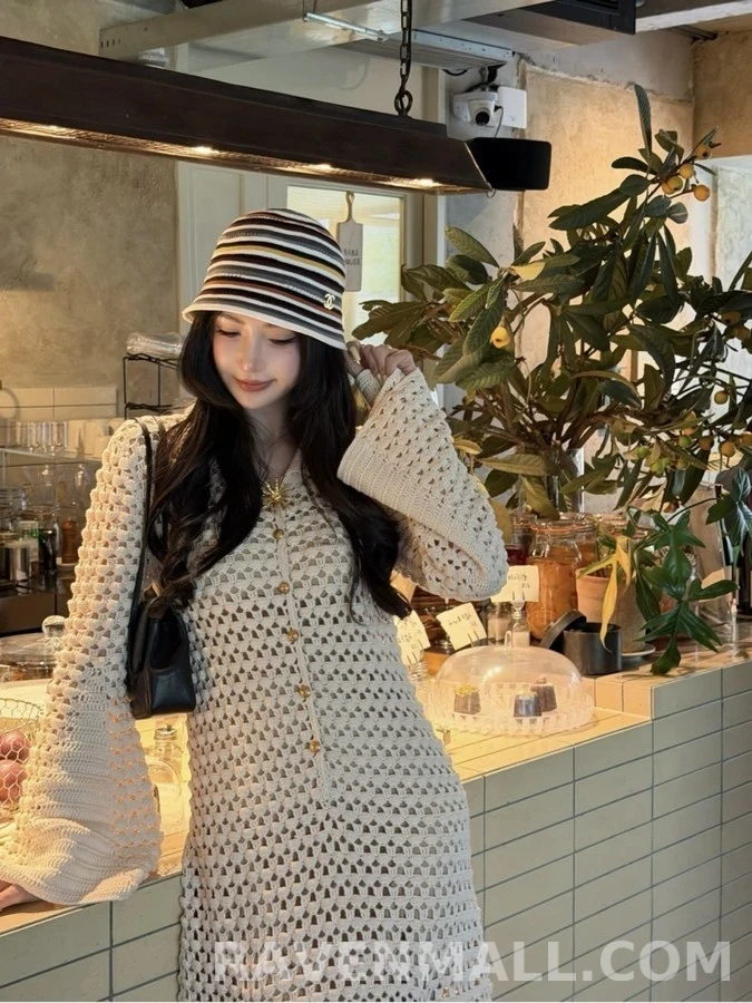 샤넬 샤넬 레트로 스트라이프 버킷햇 상세 이미지