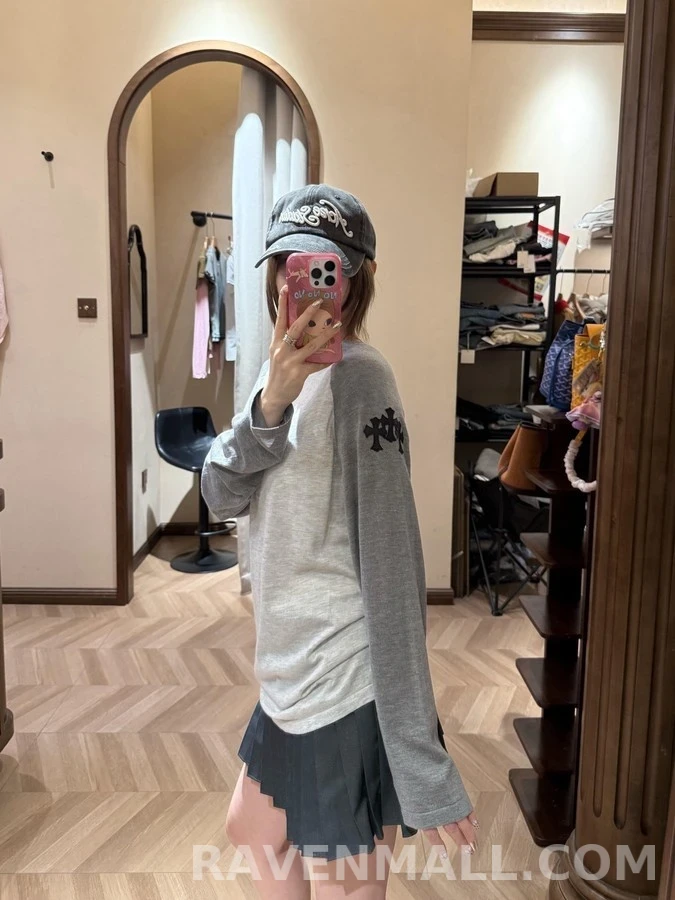 크롬하츠 크롬하츠 크로스 래글런 긴팔 티셔츠 상세 이미지