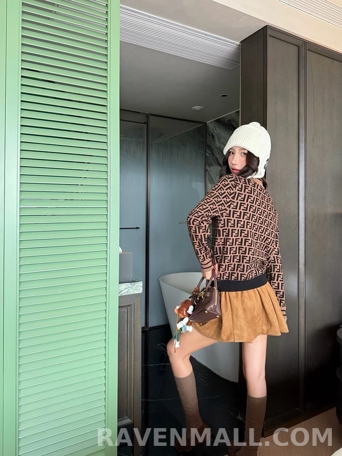 펜디 펜디 로고 자카드 가디건 상세 이미지