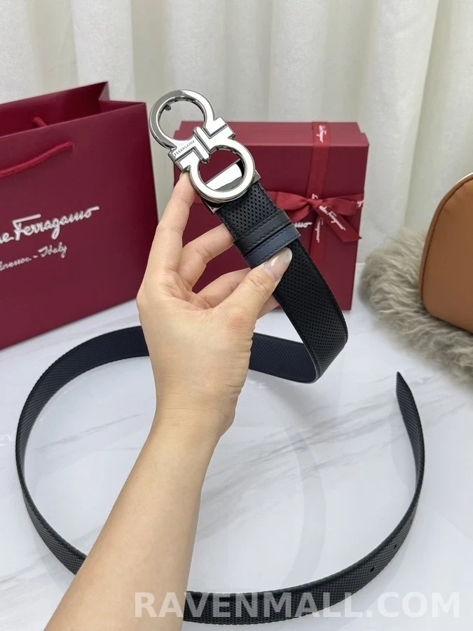 페라가모 페라가모 펀칭 간치니 리버서블 벨트 상세 이미지