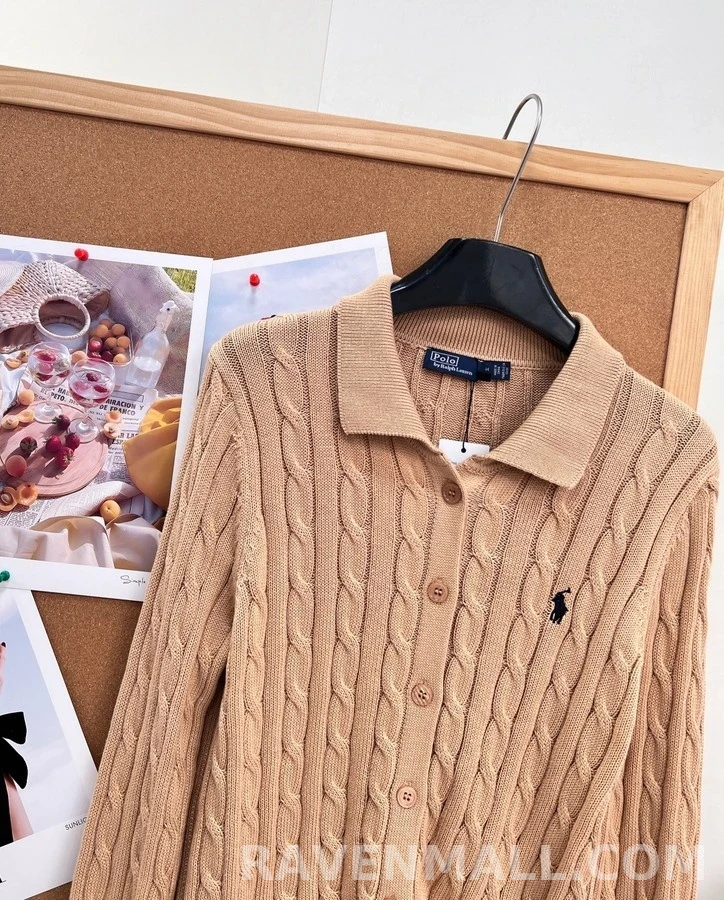 폴로 랄프 로렌 폴로 랄프 로렌 Polo 카라 케이블 니트 가디건 상세 이미지