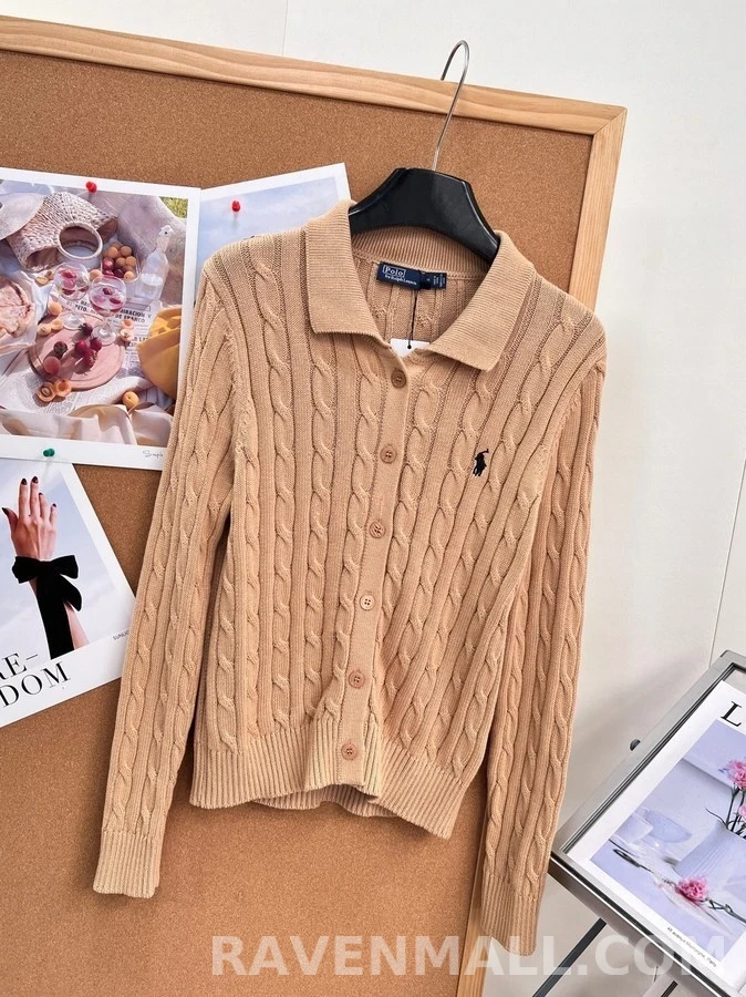 폴로 랄프 로렌 폴로 랄프 로렌 Polo 카라 케이블 니트 가디건 상세 이미지