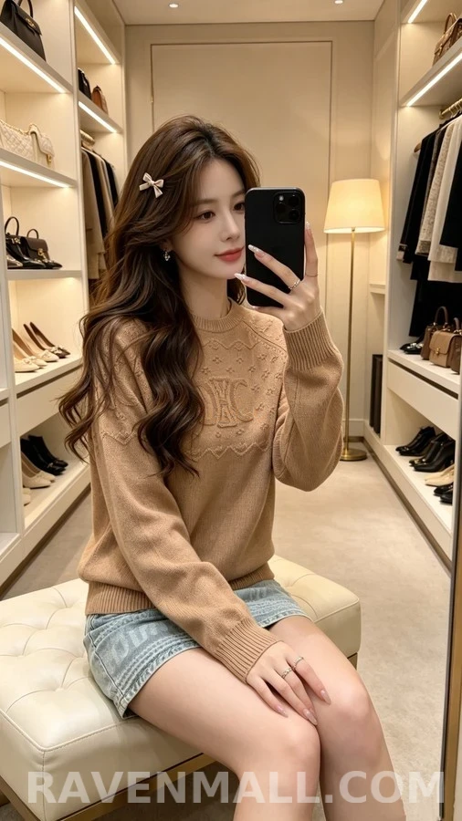 셀린느 셀린느 트리오페 자카드 니트 스웨터 상세 이미지
