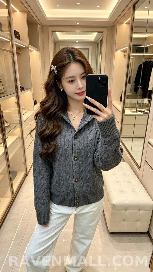 폴로 랄프 로렌 폴로 랄프 로렌 케이블 카라 가디건 상세 이미지