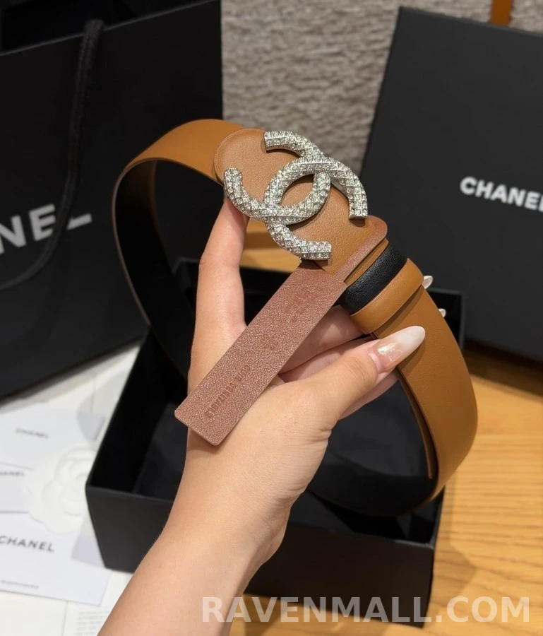 샤넬 샤넬 크리스탈 로고 벨트 상세 이미지