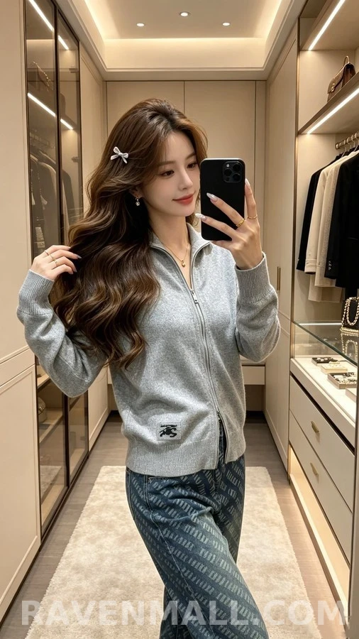 버버리 버버리 스탠드넥 로고 집업 가디건 상세 이미지