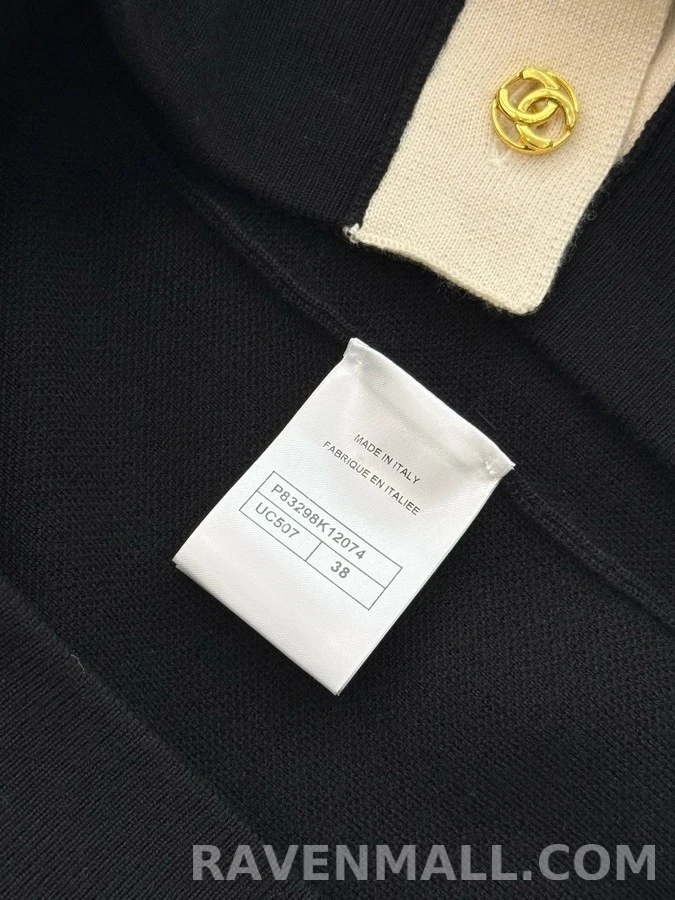 샤넬 샤넬 세일러 카라 배색 금장 버튼 가디건 상세 이미지