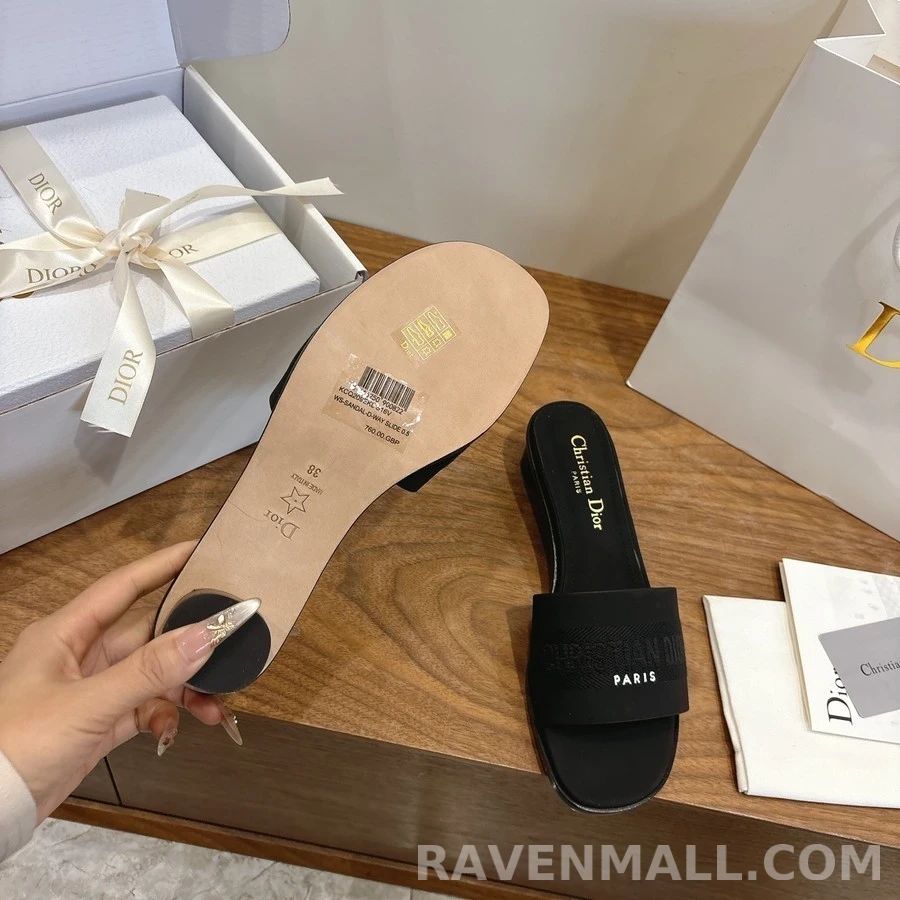 디올 디올 Dway 코튼 힐 뮬 상세 이미지