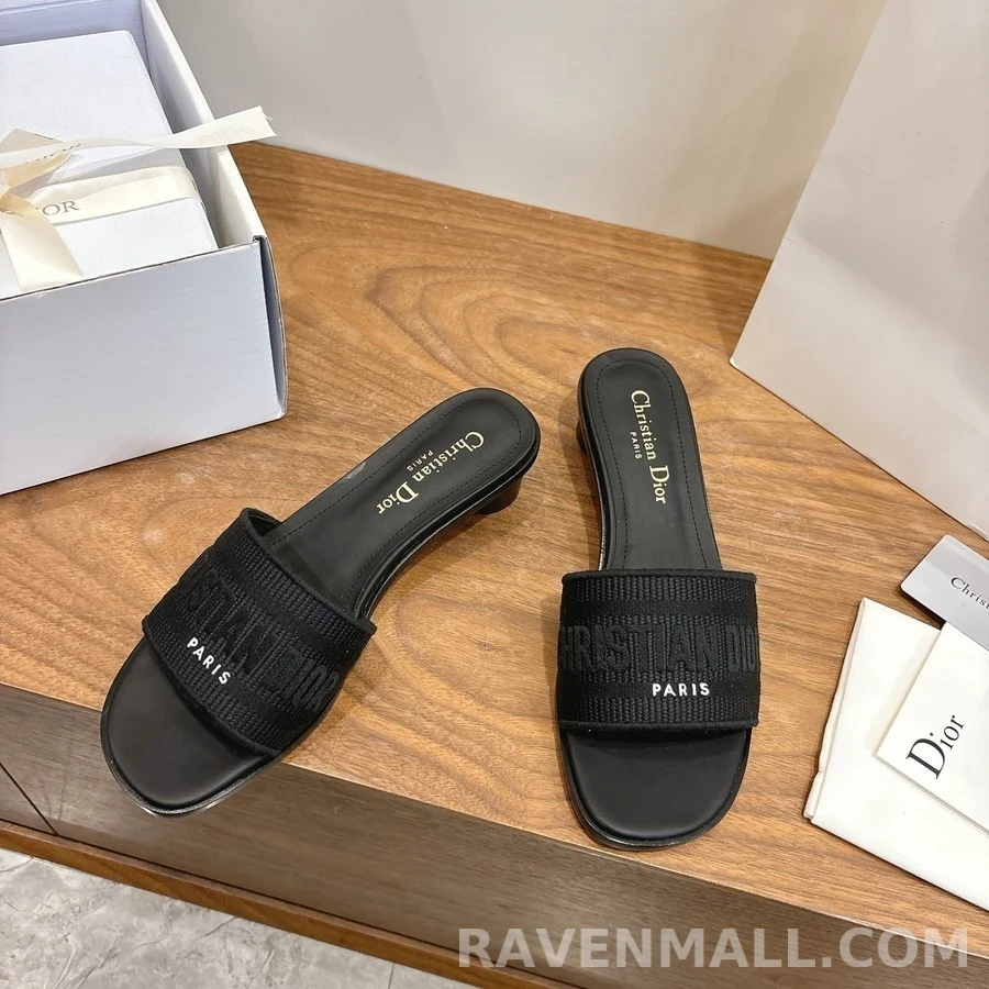 디올 디올 Dway 코튼 힐 뮬 상세 이미지