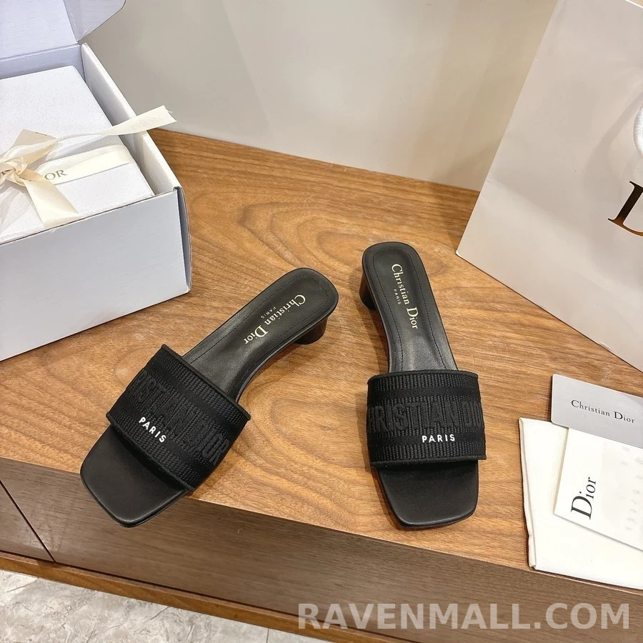 디올 디올 Dway 코튼 힐 뮬 상세 이미지
