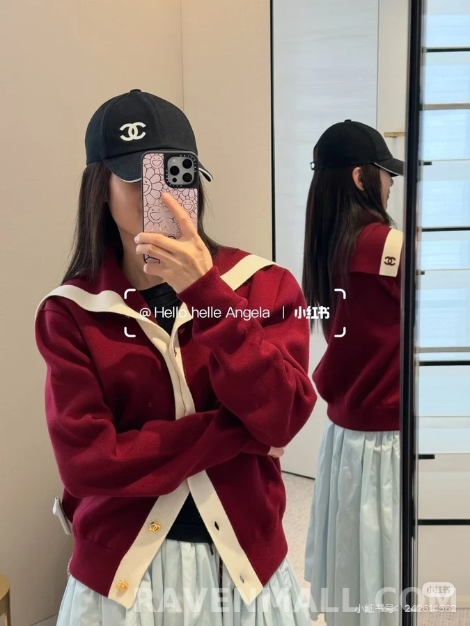 샤넬 샤넬 세일러 배색 가디건 상세 이미지