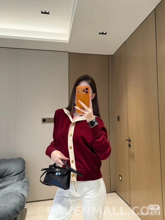 샤넬 샤넬 세일러 배색 가디건 상세 이미지