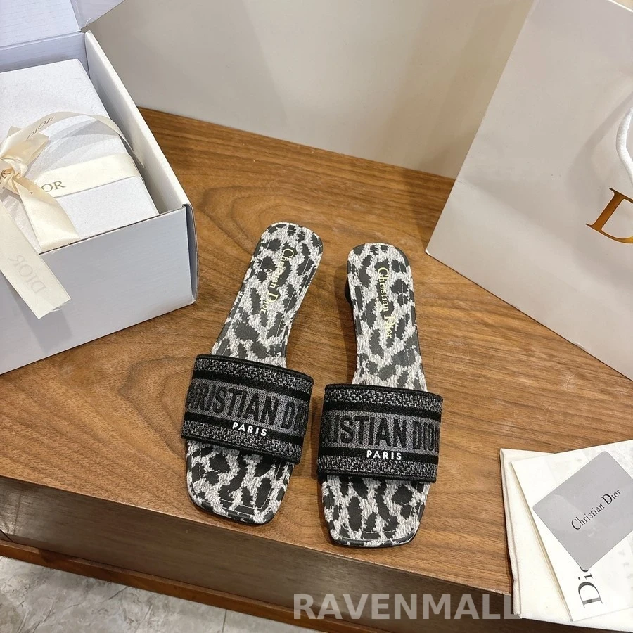 디올 디올 Dway 레오파드 힐 뮬 상세 이미지