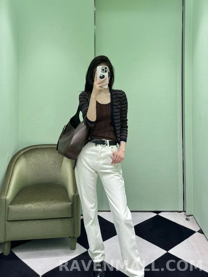 프라다 프라다 리브드 스트라이프 가디건 상세 이미지