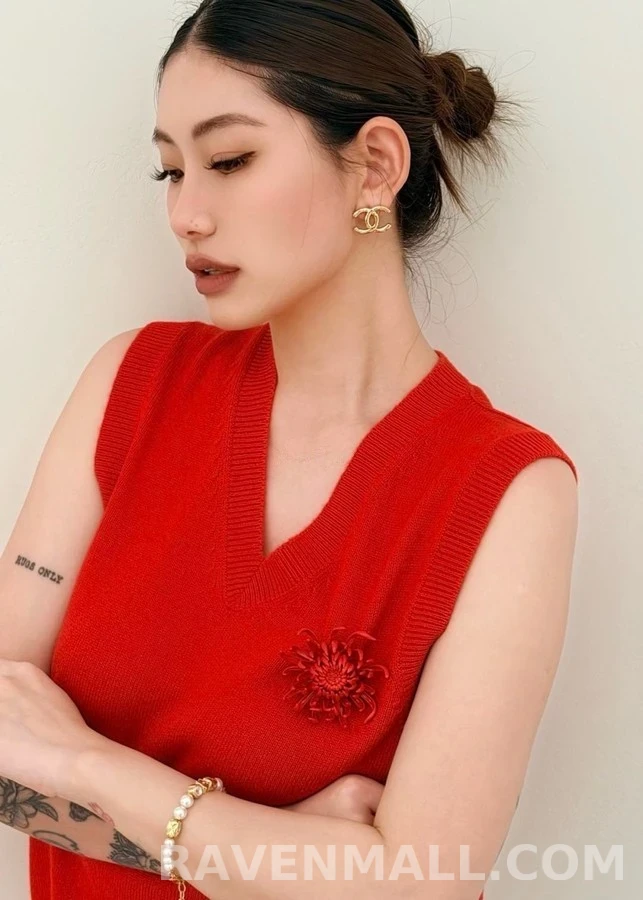 샤넬 샤넬 하머드 로고 스터드 귀걸이 상세 이미지