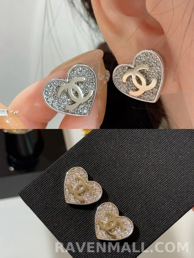 샤넬 샤넬 만다이아 더블 C 하트 목걸이 귀걸이 세트 상세 이미지
