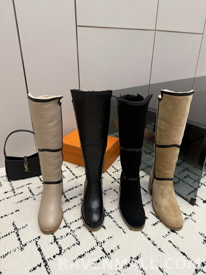 에르메스 에르메스 폴드오버 청키힐 부츠 상세 이미지