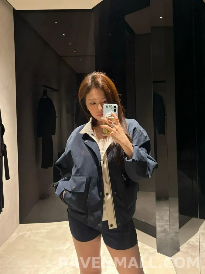 생로랑 세인트로랑 배색 로고 리버시블 자켓 상세 이미지