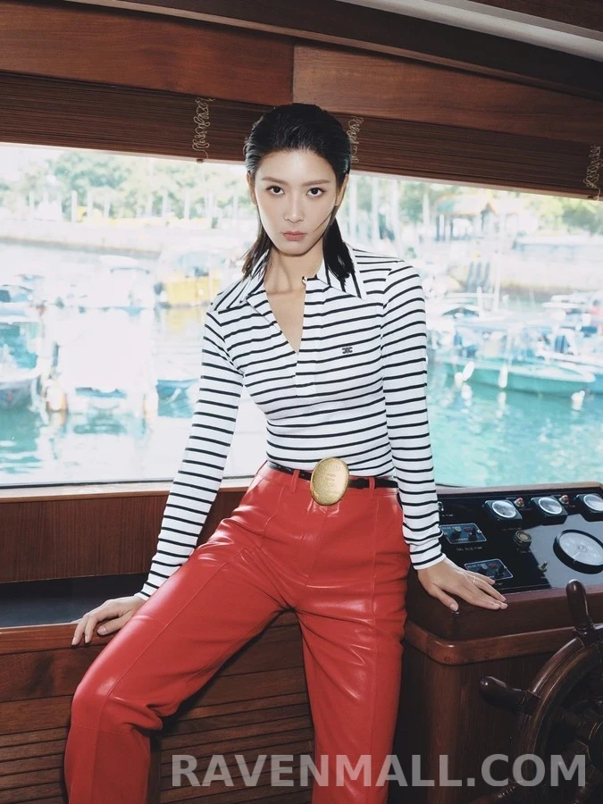셀린느 셀린느 자수 스트라이프 긴팔 티셔츠 상세 이미지