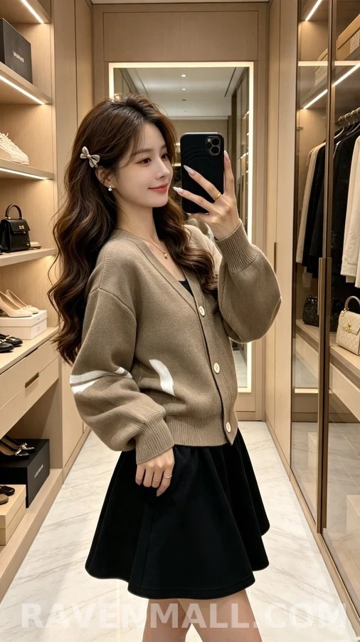 샤넬 샤넬 레터링 스트라이프 가디건 상세 이미지