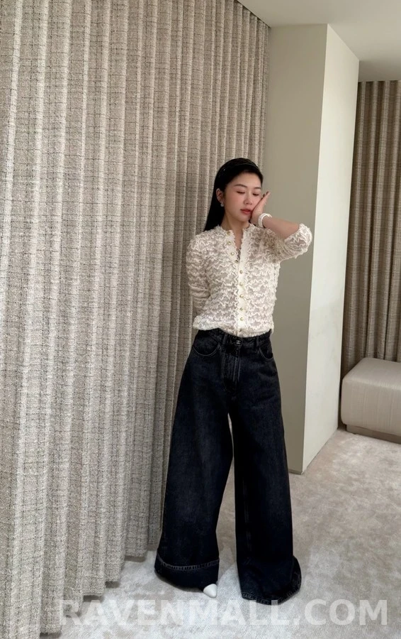 샤넬 샤넬 웨이브 패턴 니트 가디건 상세 이미지