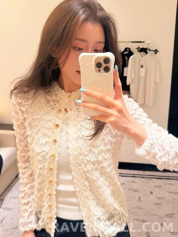샤넬 샤넬 웨이브 패턴 니트 가디건 상세 이미지