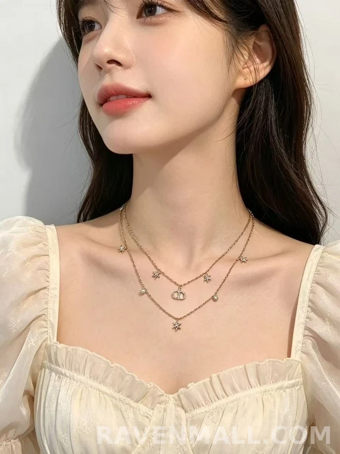 디올 디올 쁘띠 더블 레이어 목걸이 상세 이미지