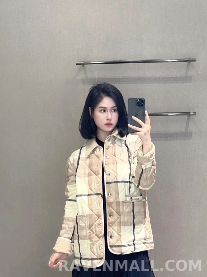 버버리 버버리 버치우드 체크 퀼팅 패딩 상세 이미지