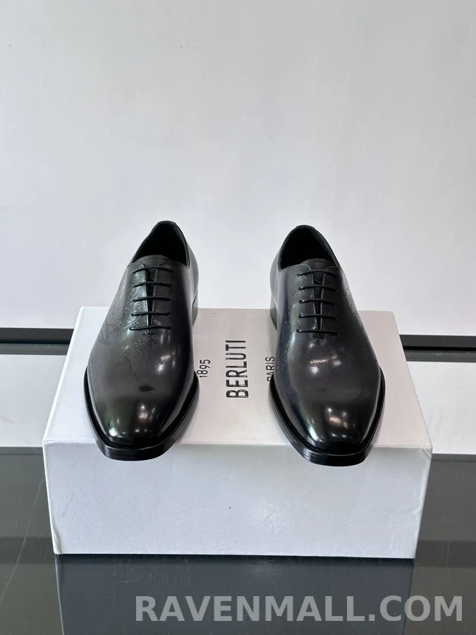 벨루티 벨루티 스크리토 패턴 레이스업 슈즈 상세 이미지