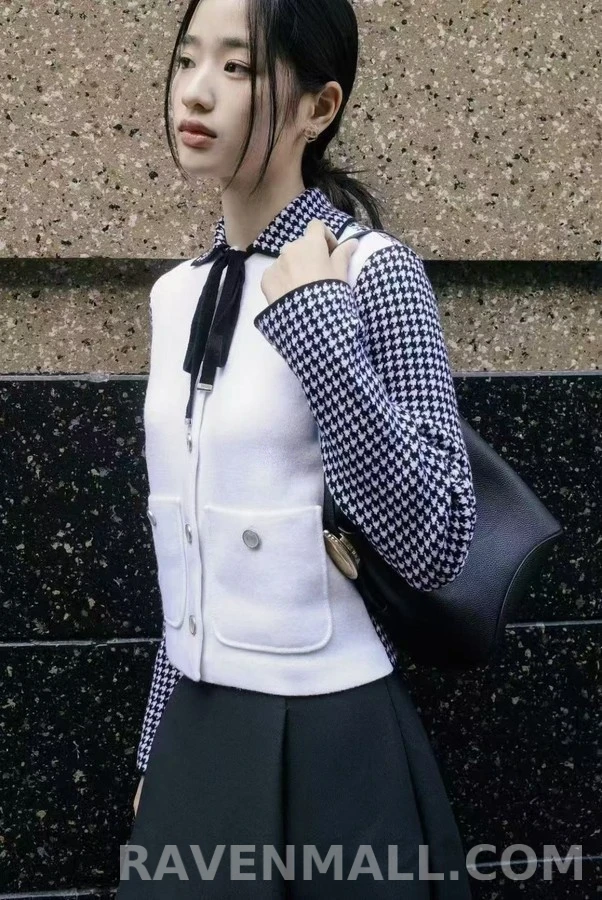 디올 디올 하운드투스 배색 숏 자켓 상세 이미지