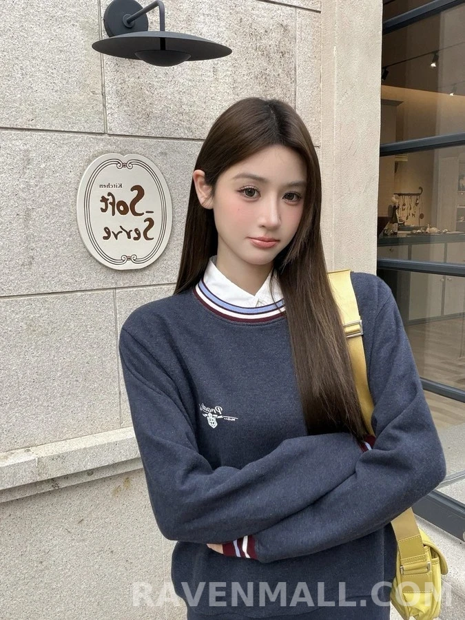 프라다 프라다 로고 스트라이프 맨투맨 상세 이미지