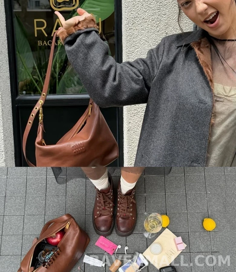 미우미우 미우미우 복고 등산 워커 숏 부츠 상세 이미지