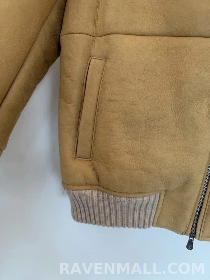 브루넬로 쿠치넬리 브루넬로 쿠치넬리 스웨이드 시어링 재킷 상세 이미지