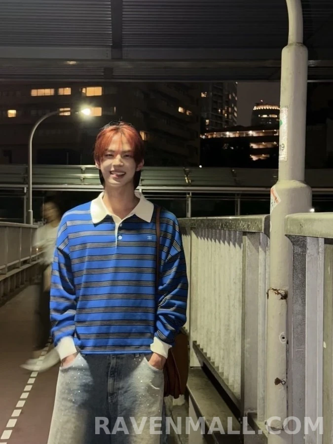 셀린느 셀린느 클라인 스트라이프 폴로 니트 상세 이미지