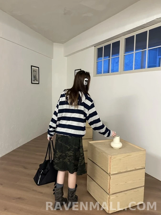 미우미우 미우미우 로고 스트라이프 후드 집업 상세 이미지